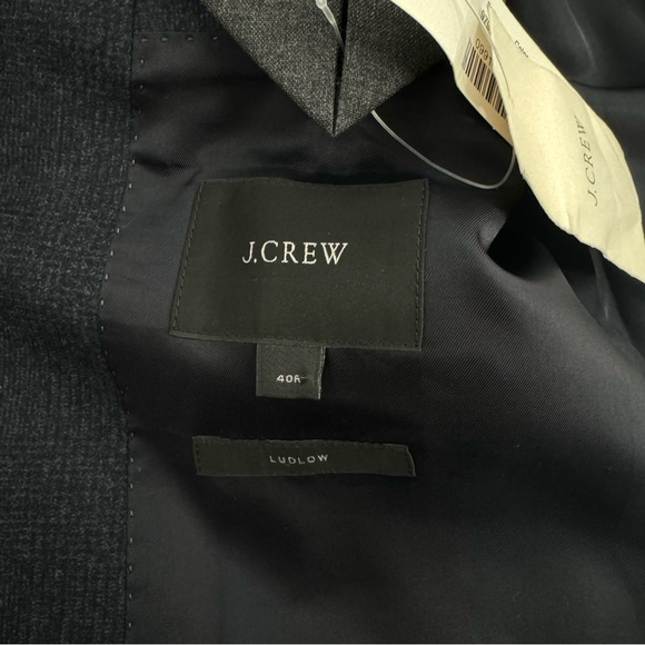 JCrew Ludlow Suit Jacket  Vitale Barberis Canonico Italian Wool 40R Navy Blazer - Picture 5 of 12